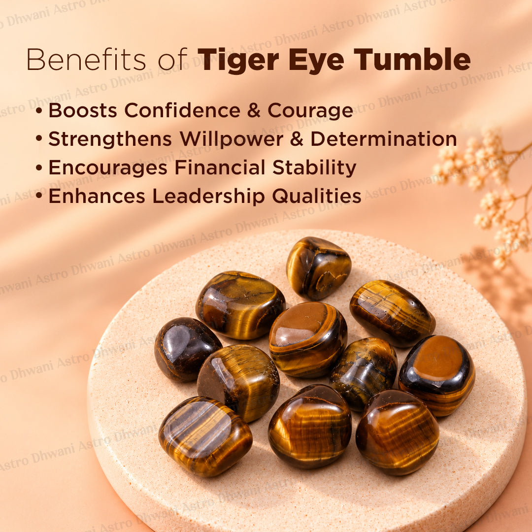 Tiger Eye Tumble ( Abhimantrit & Certified )