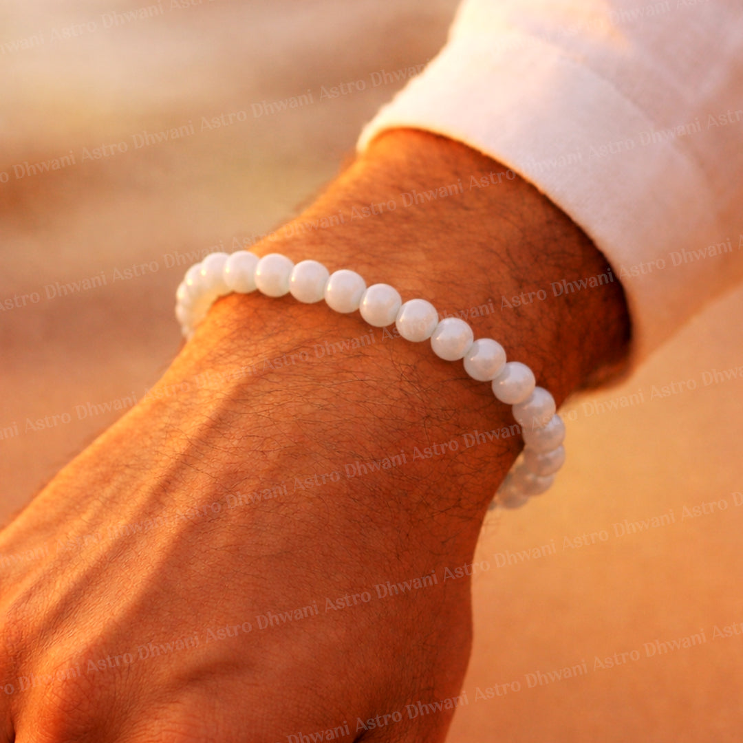 Mother of Pearls Crystal Bracelet - Abhimantrit & Certified