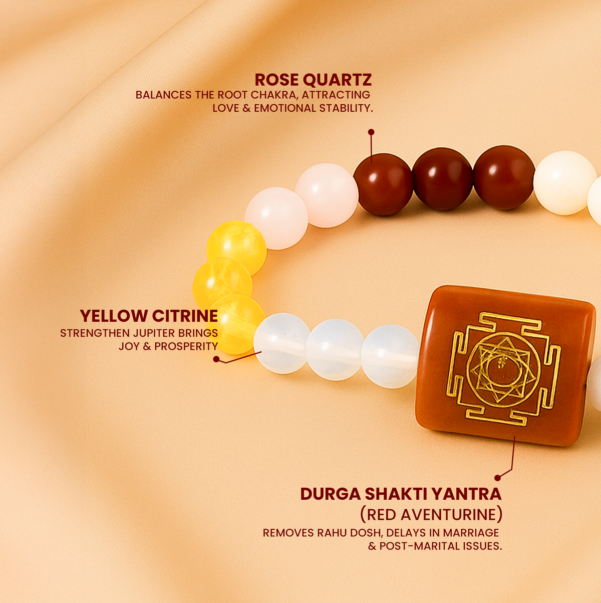 SHIGHRA VIVAH DURGA SAKTI YANTRA BRACELET - Abhimatrit & Certified