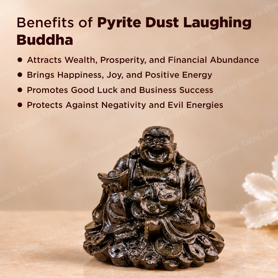 Pyrite Dust Laughing Buddha - Abhimantrit