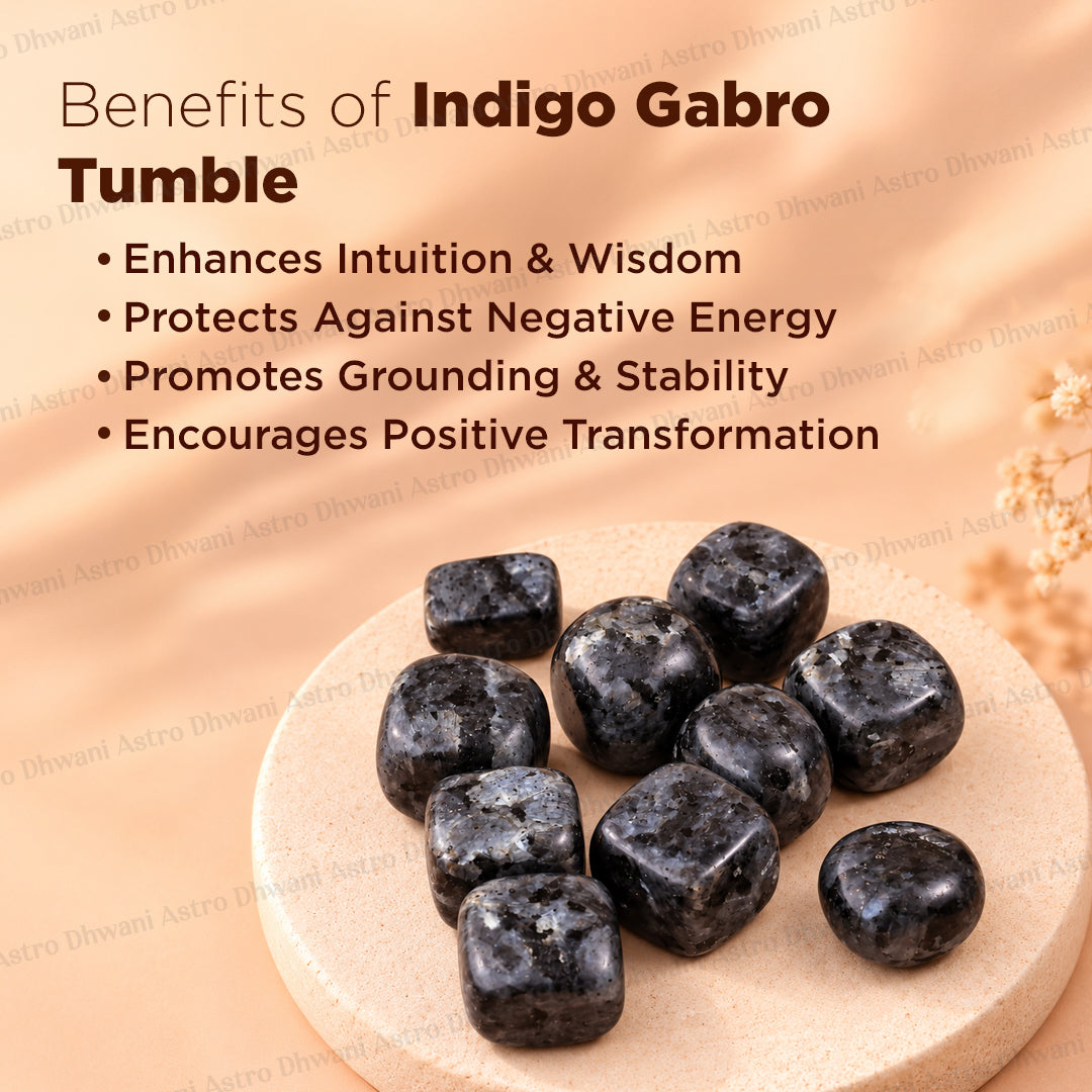 INDIGO GABRO TUMBLE ( Abhimantrit & Certified )