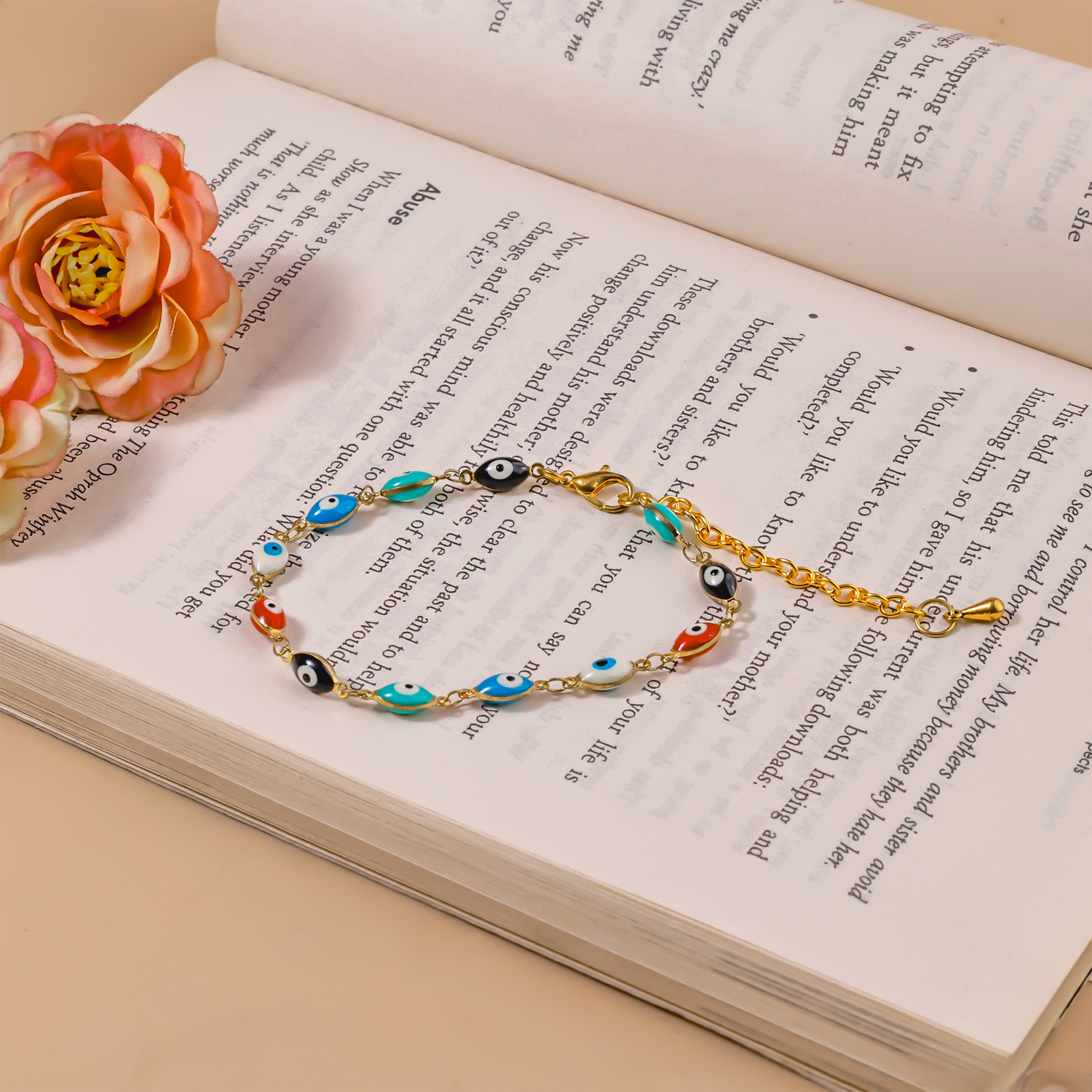 Multicolor Evil Eye Anklets