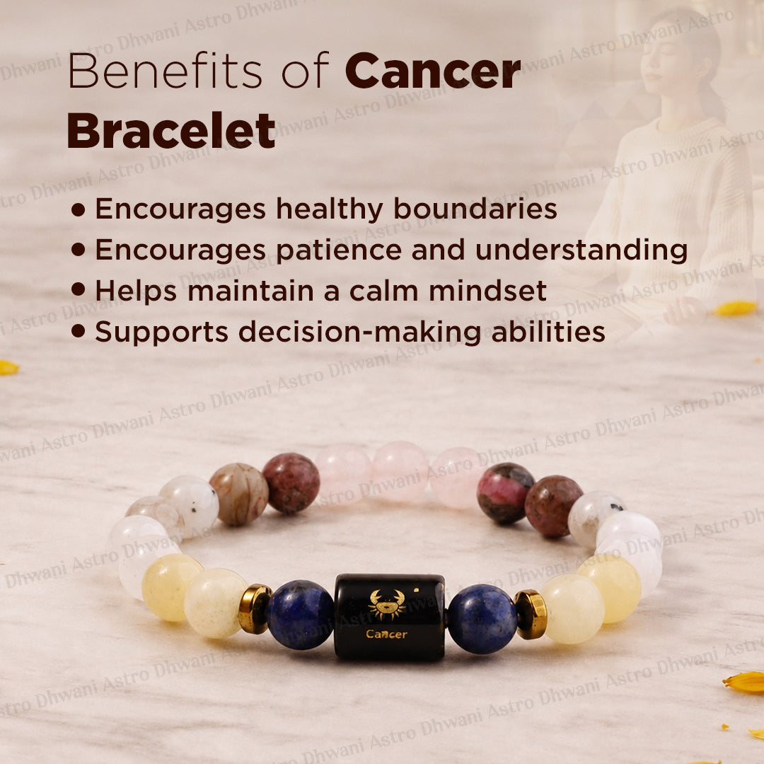 Cancer (कर्क राशि) Zodiac Sign Multi Stone Bracelet