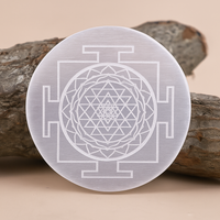 Shriyantra Selenite Plate Circle – Crystal Charging & Cleansing