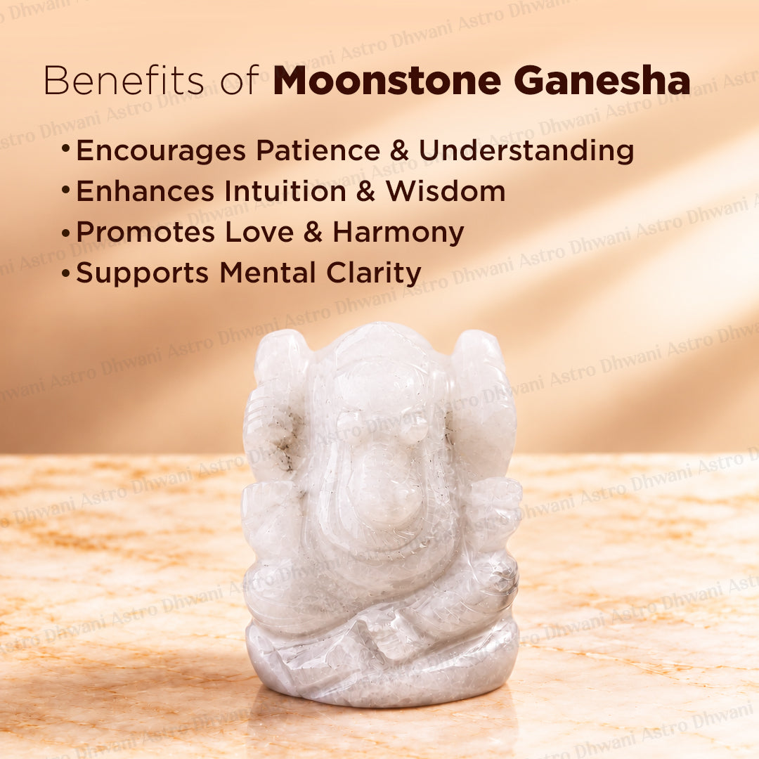 Moonstone Ganesha - Abhimantrit