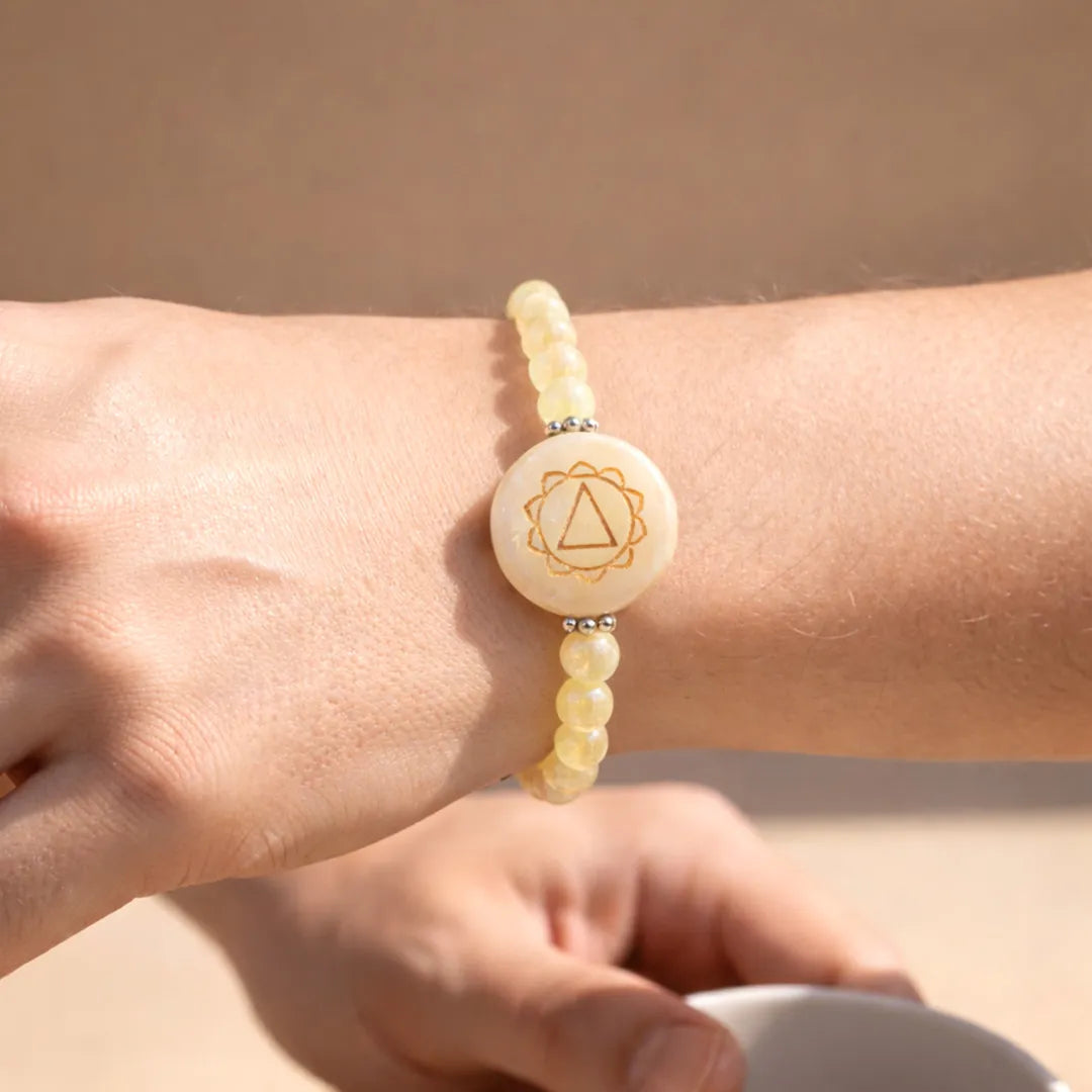 Yellow Calcite Solar Plexus Chakra Bracelet – Abhimantrit & Energized