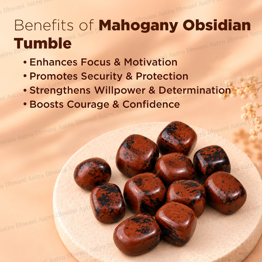 MAHOGANY OBSIDIAN TUMBLE ( Abhimantrit & Certified )