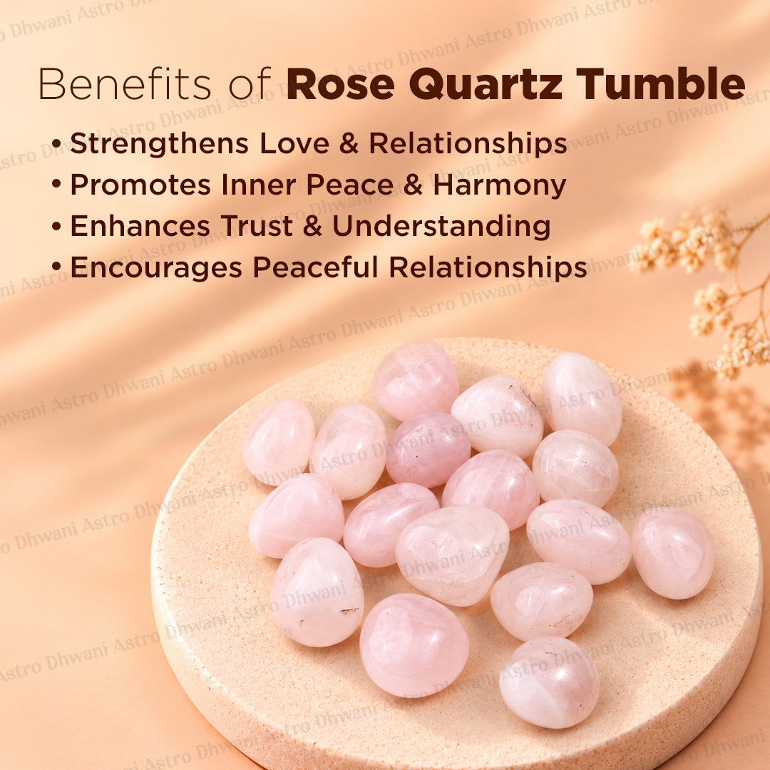 Rose Quartz Tumble - Abhimantrit & Certified