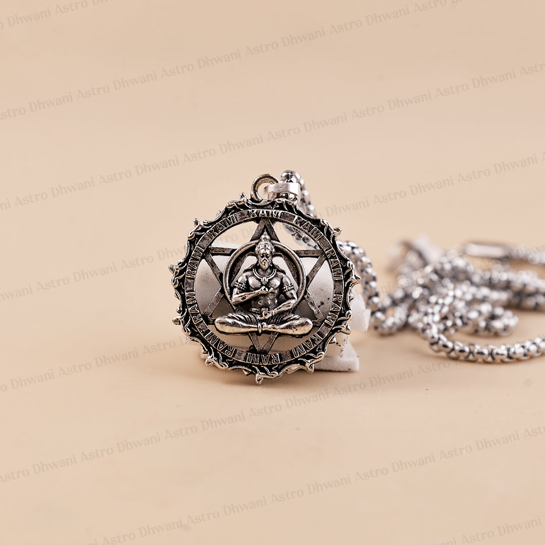 Igp Plating Meditating Hanuman Ji Pendant With Strength Calmness