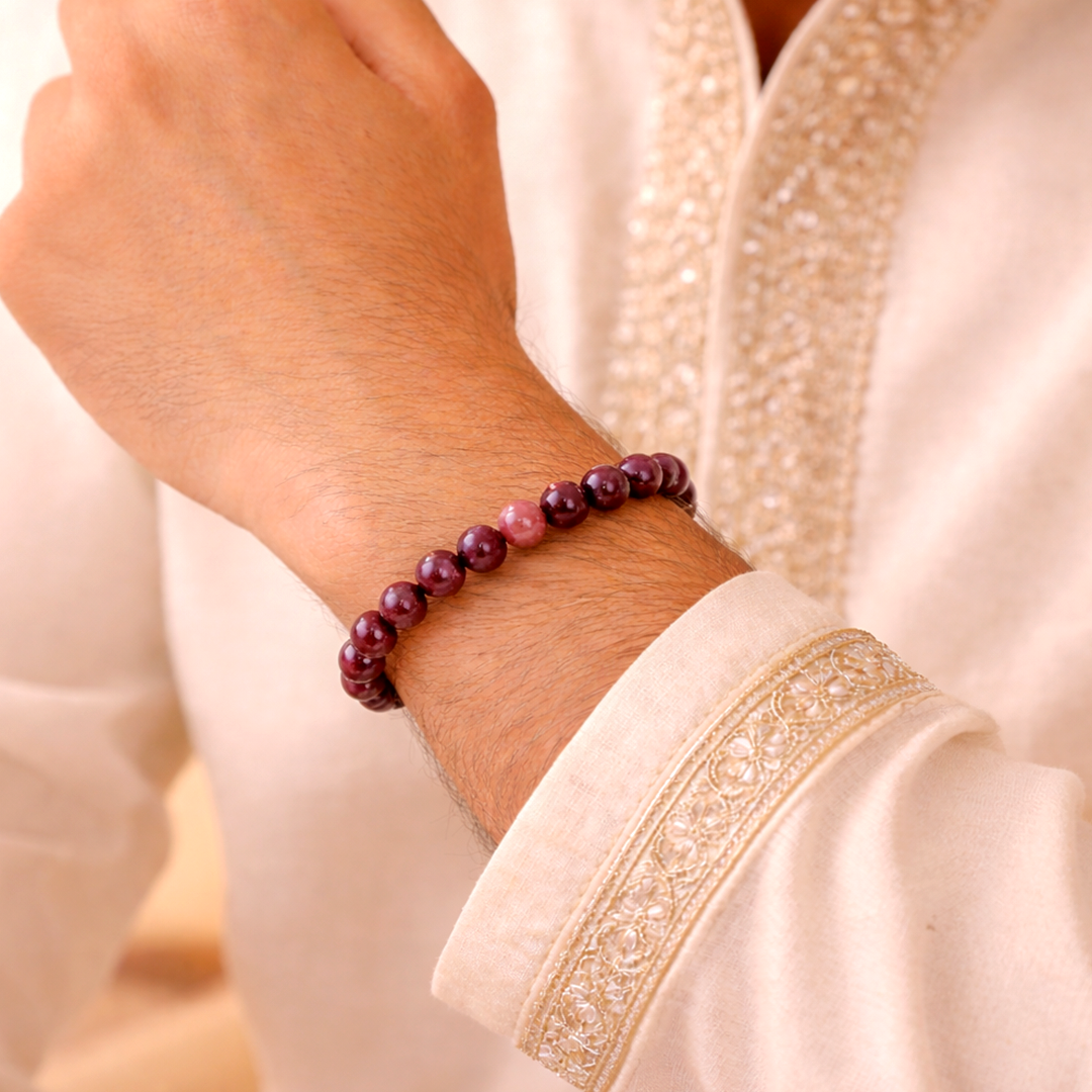 Pink Turmaline Bracelet For Heal Mentally and Emotionally