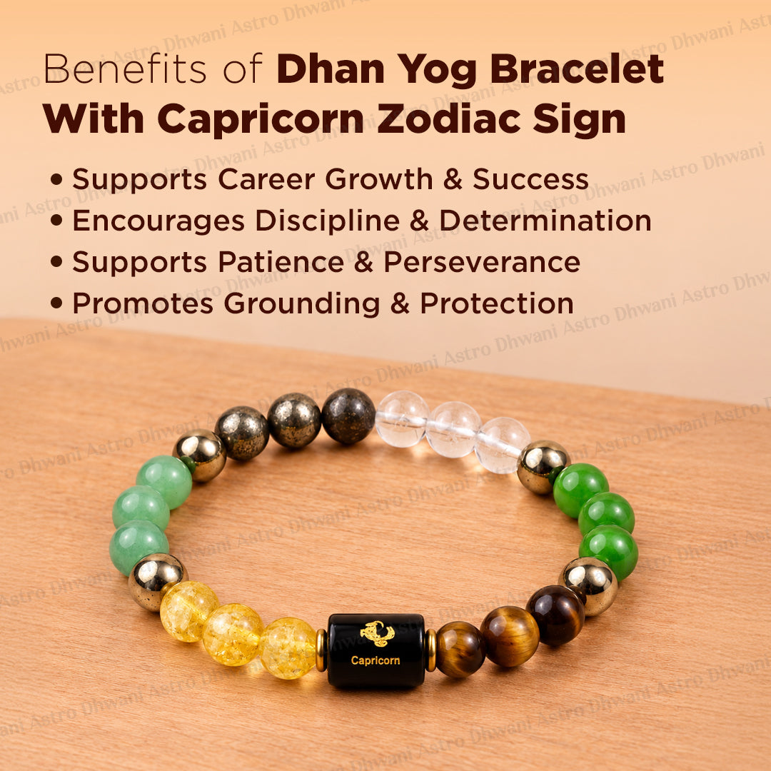 Dhan Yog Bracelet with Capricorn ( मकर ) Zodiac Sign