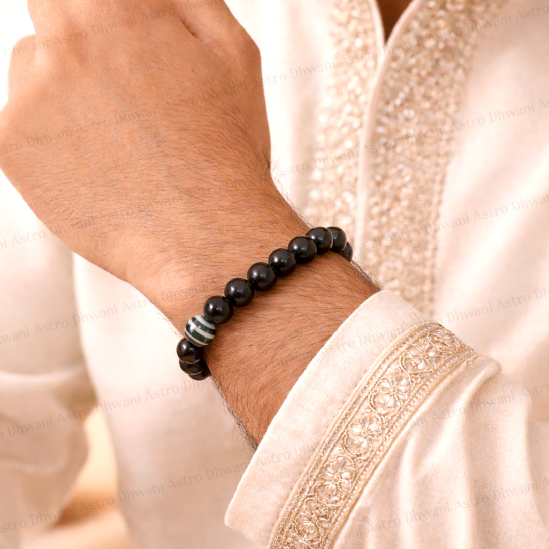 Negative Energy & Tantra Mantra Protection: Black Sulemani Bracelet - Abhimantrit & Certified