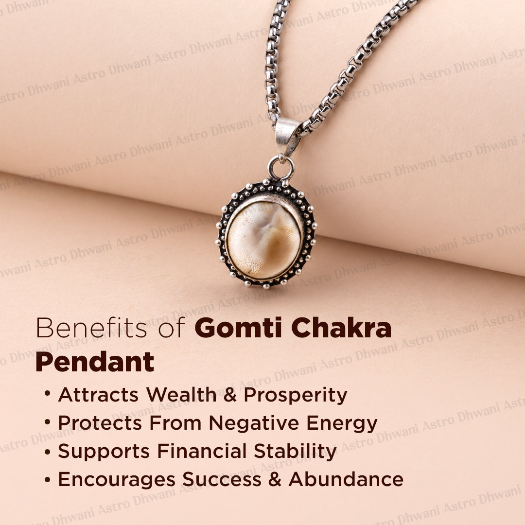 Gomti Chakra Pendant - Abhimantrit & Certified