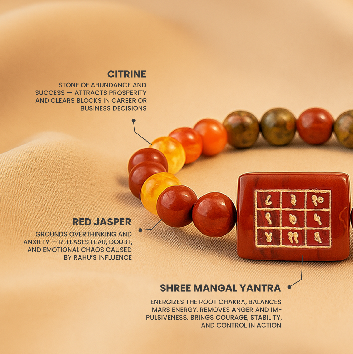 Mangal Yantra Bracelet - Abhimatrit & Certified