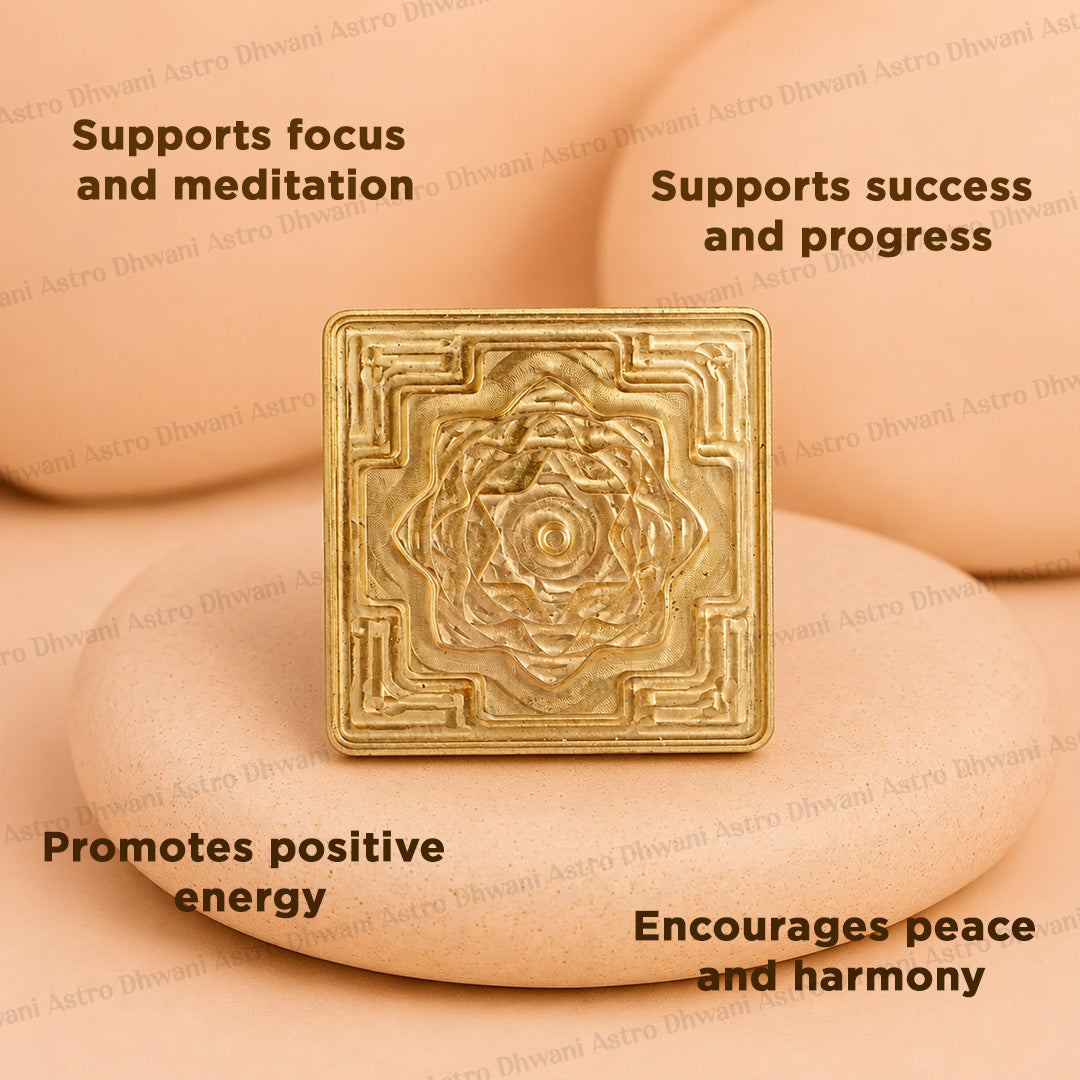 top view of saraswati yantra 