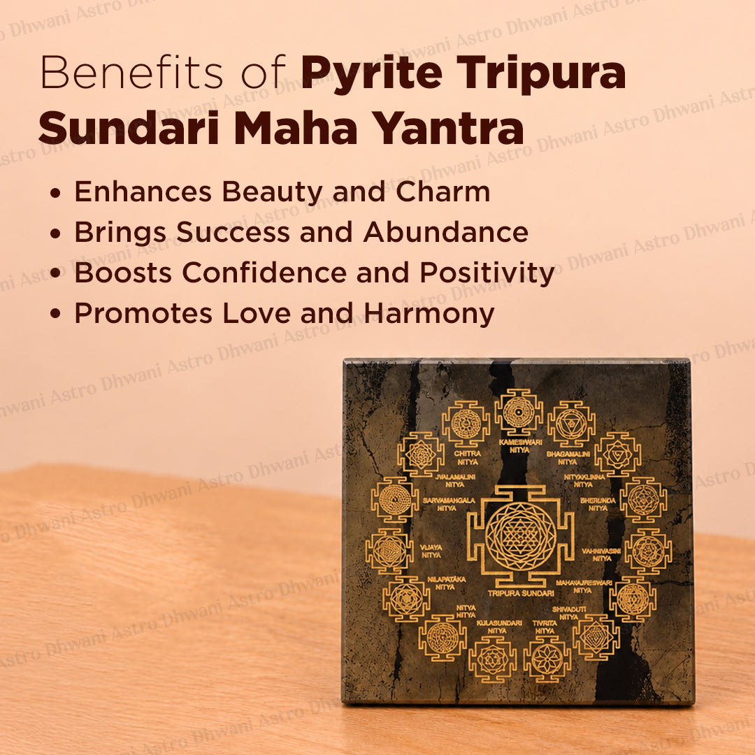 Pyrite Tripura Sundari MahaYantra - Abhimantrit