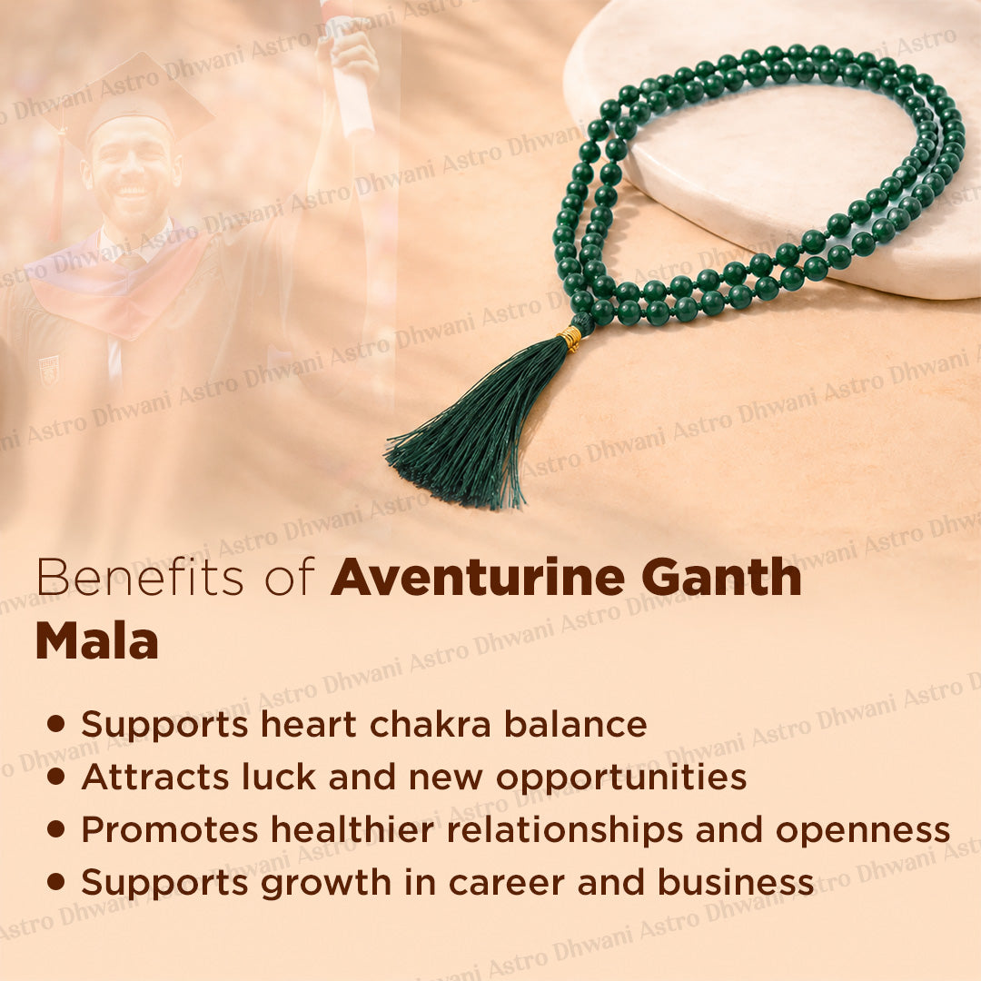 benefits of green aventurine mala necklace एमिथेस्ट जाप माला- अभिमंत्रित और प्रमाणित