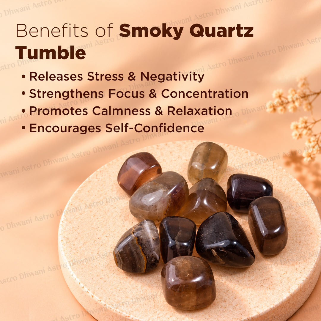Smoky Quartz Tumble ( Abhimantrit & Certified )