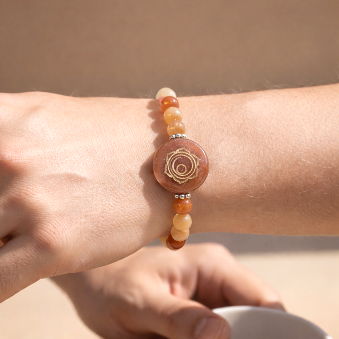 Red Aventurine Sacral Chakra Bracelet – Abhimantrit & Certified