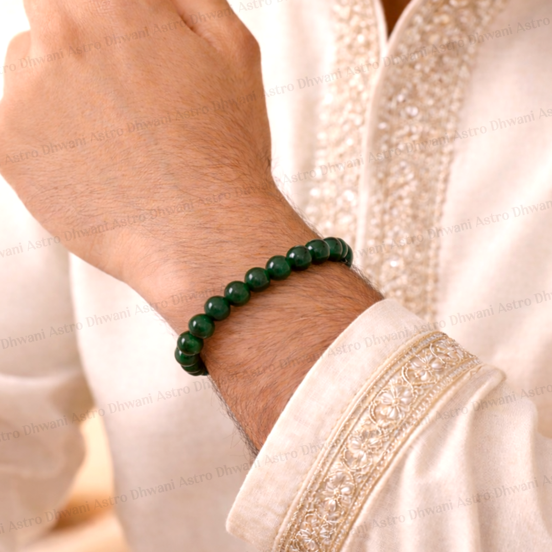 Green Jade Bracelet for Luck, Positivity & Emotional Balance