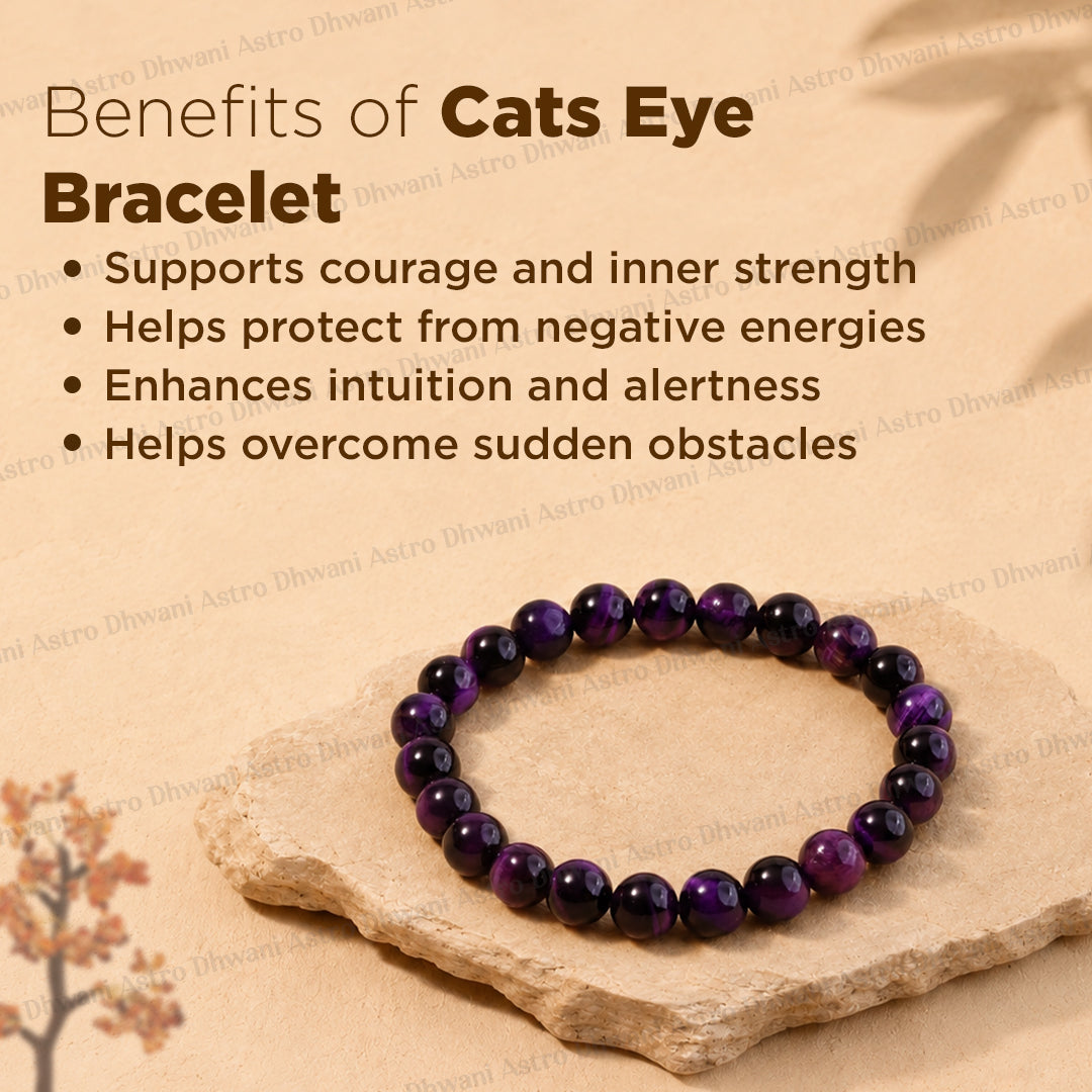 Natrual Cat's Eye Bracelets Healing Cystal Bracelet For Protection
