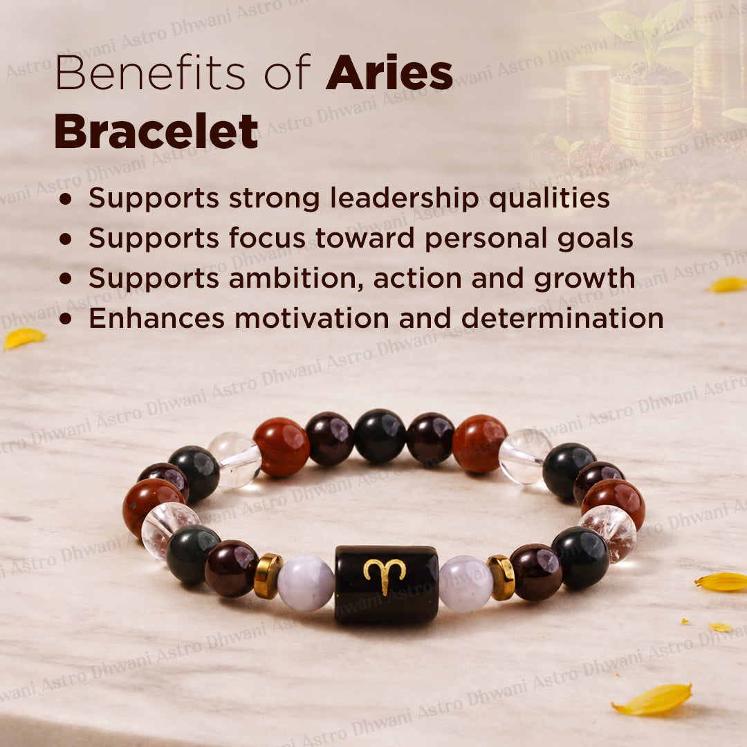 Aries (मेष राशि) Zodiac Sign Multi Stone Bracelets