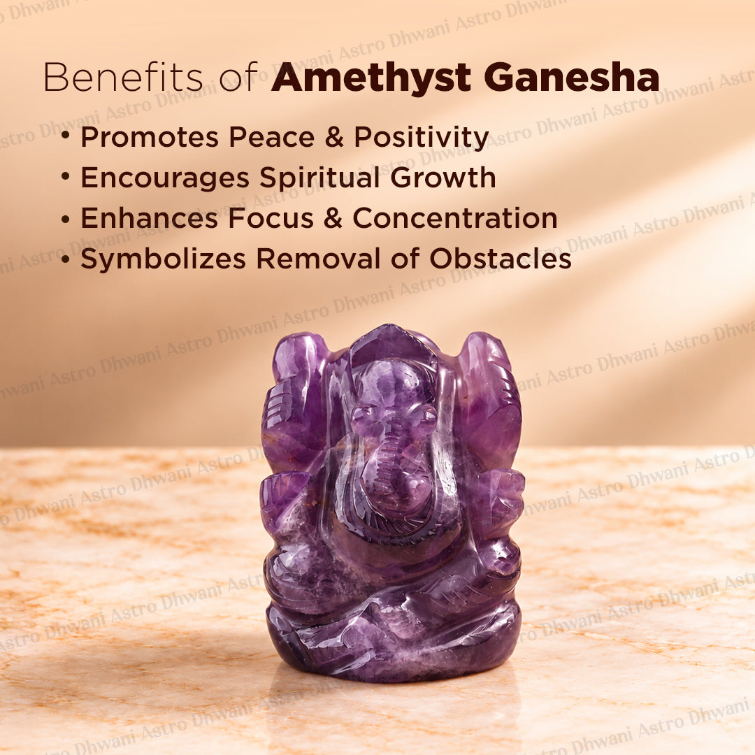 Amethyst Ganesha - Abhimantrit