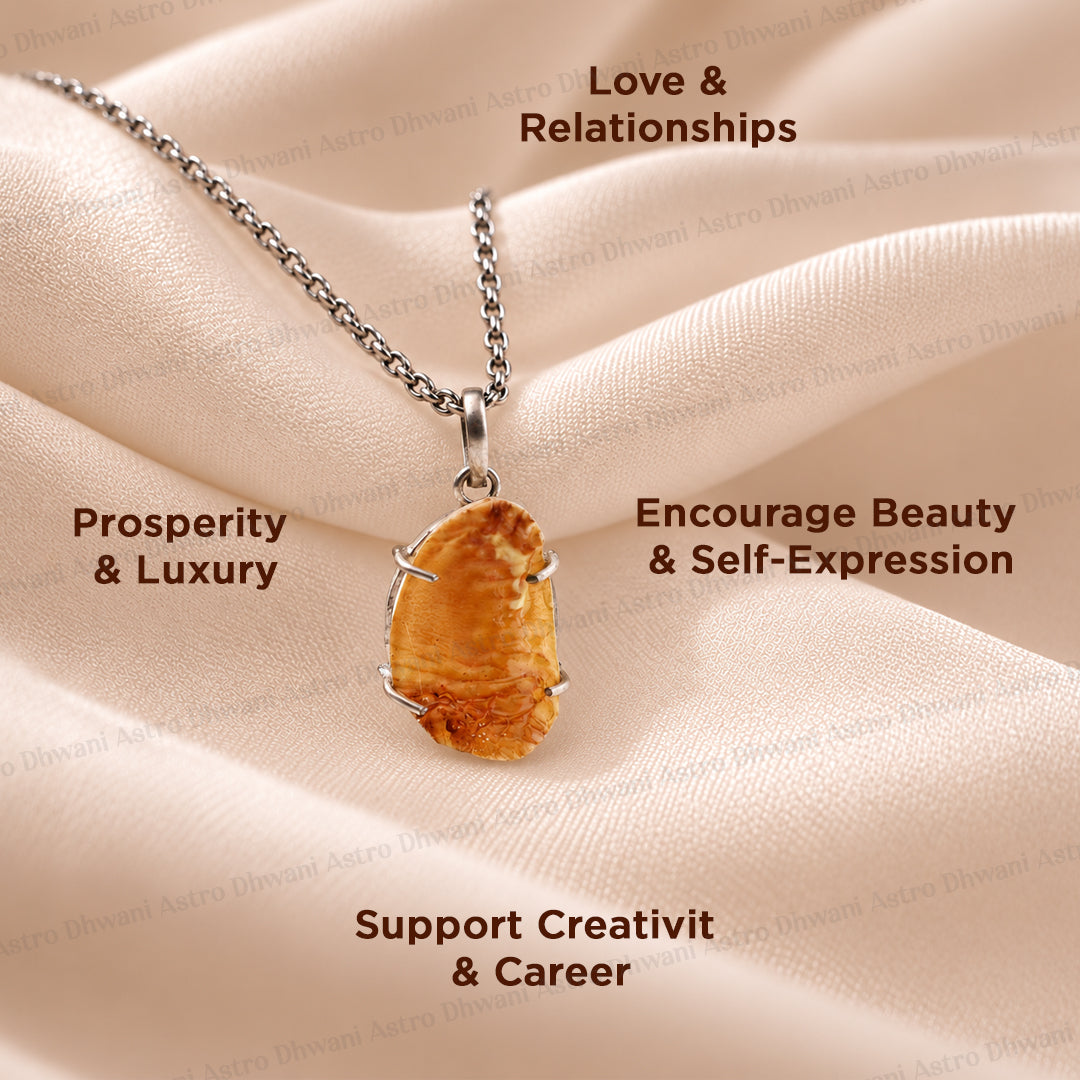 Shukra Mani Pendant - Abhimantrit & Certified