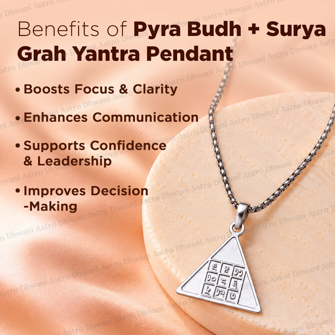 Pyra Budh With Surya Grah Yantra Pendant