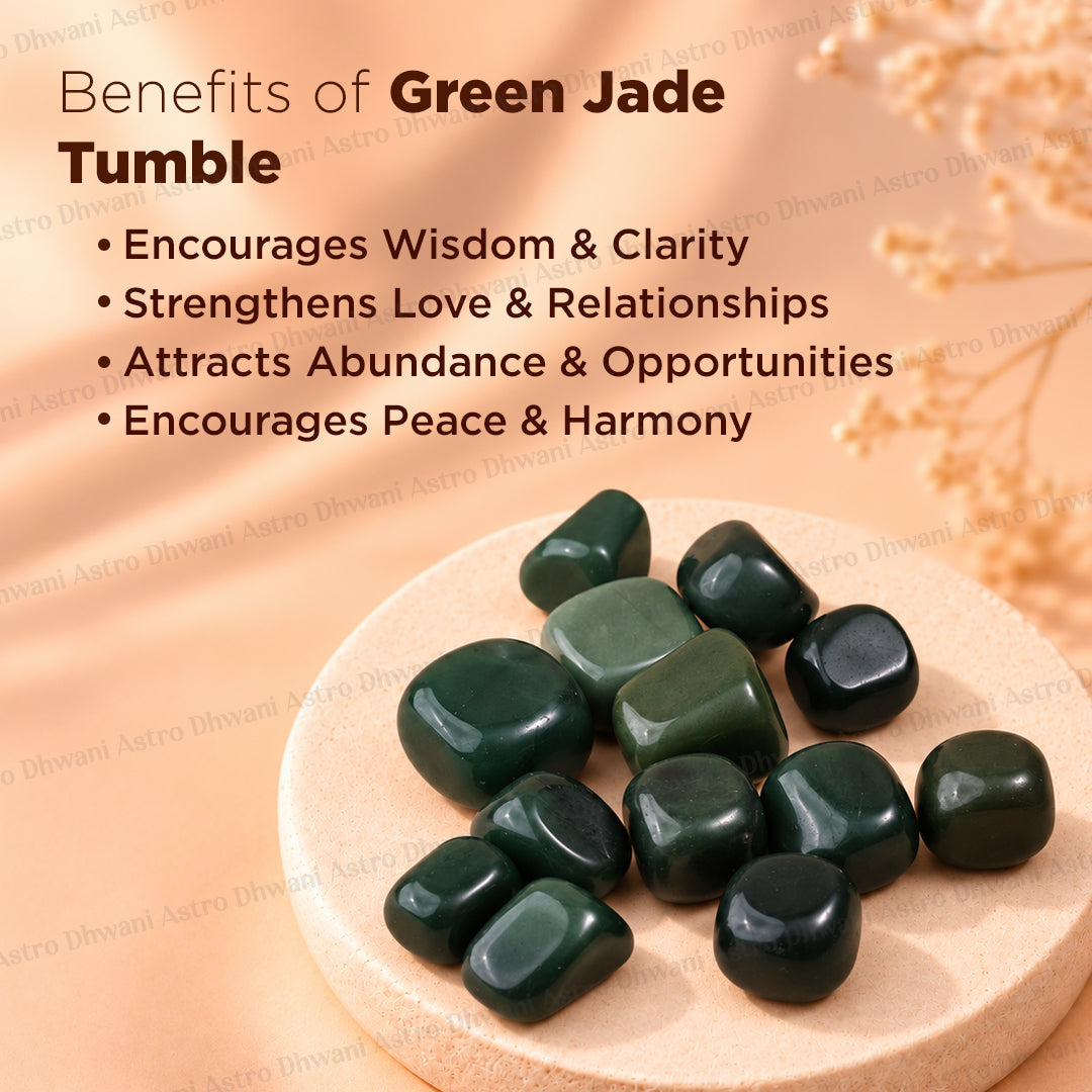 GREEN JADE TUMBLE ( Abhimantrit & Certified )