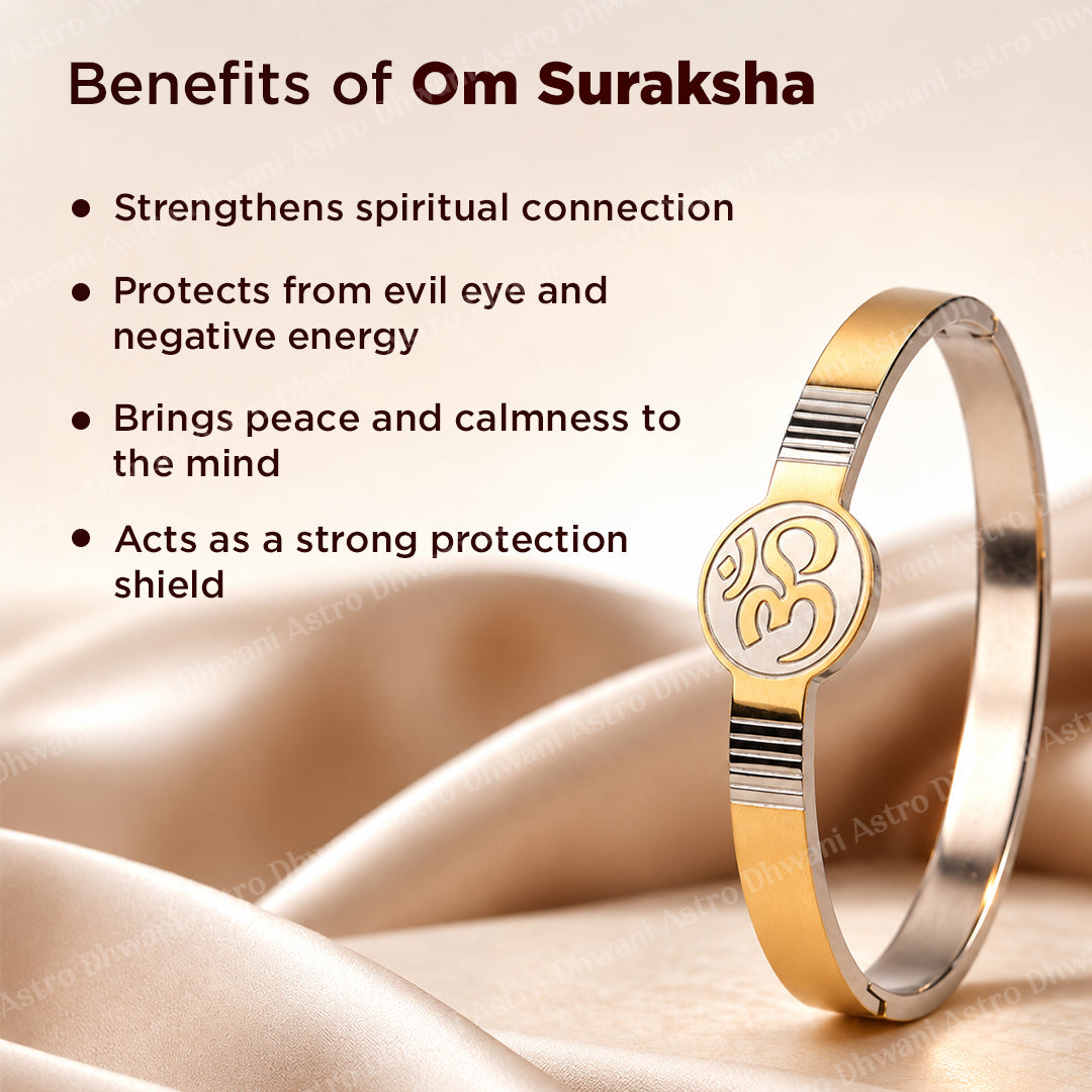 Om Suraksha Kada (IGP Gold Plating) - Abhimantrit