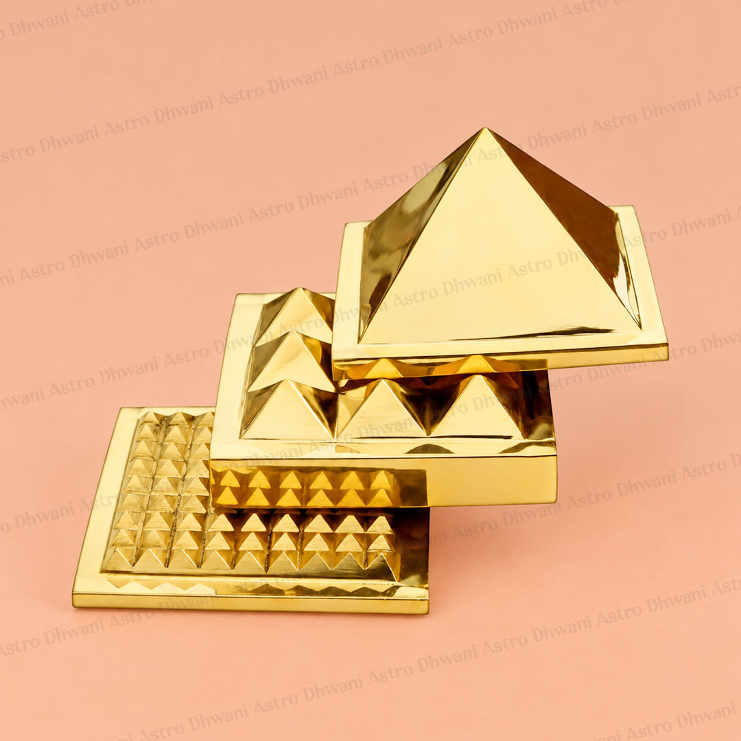 Brass Vastu Pyramid - Abhimantrit & Certified