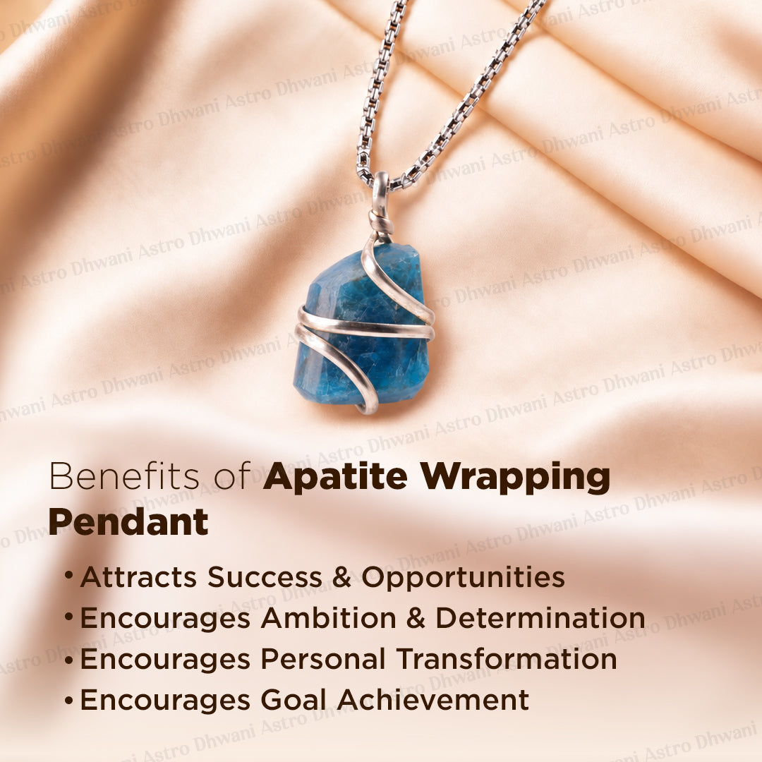 Apatite Wrapping Pendant - Abhimantrit