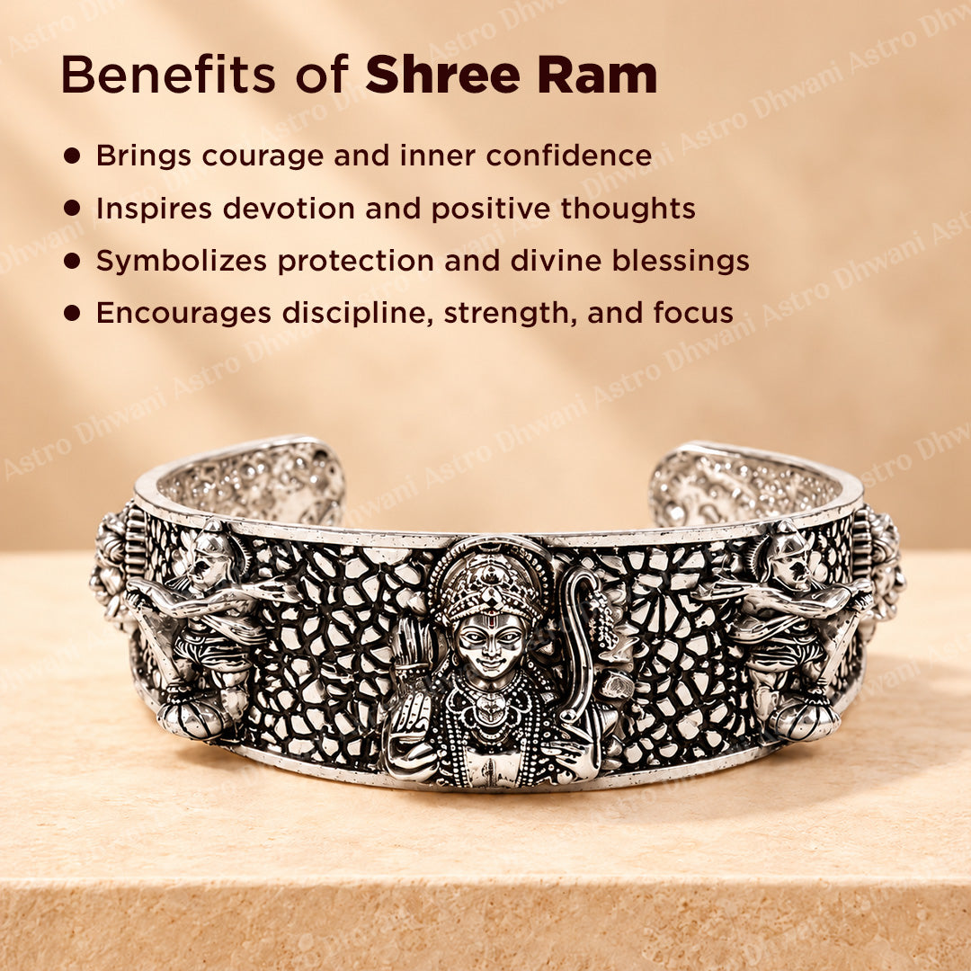 Shree Ram Kada (Silver Oxidize) - Abhimantrit