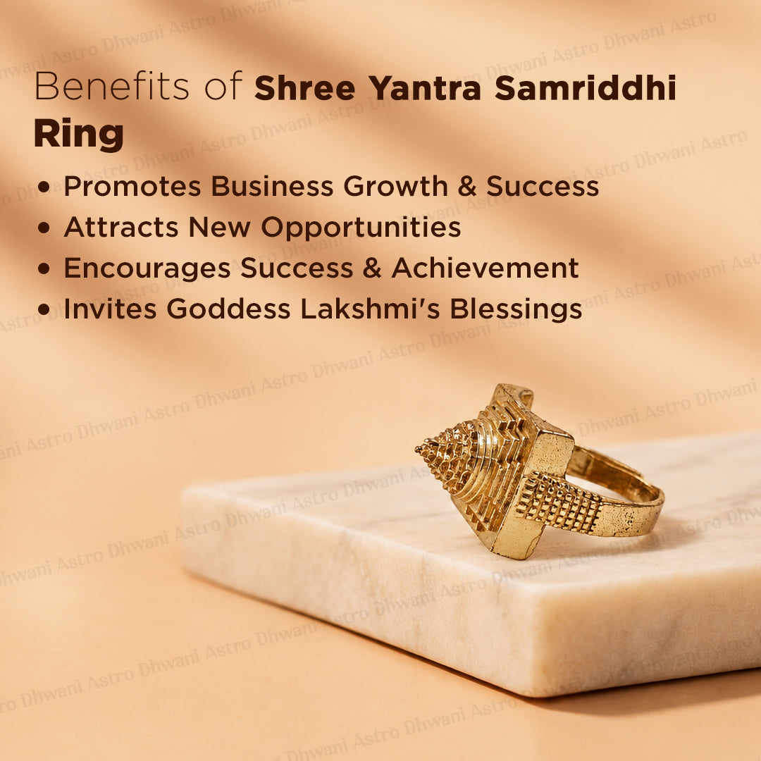 Shree Yantra Samridhhi Ring - Abhimantrit & Certified
