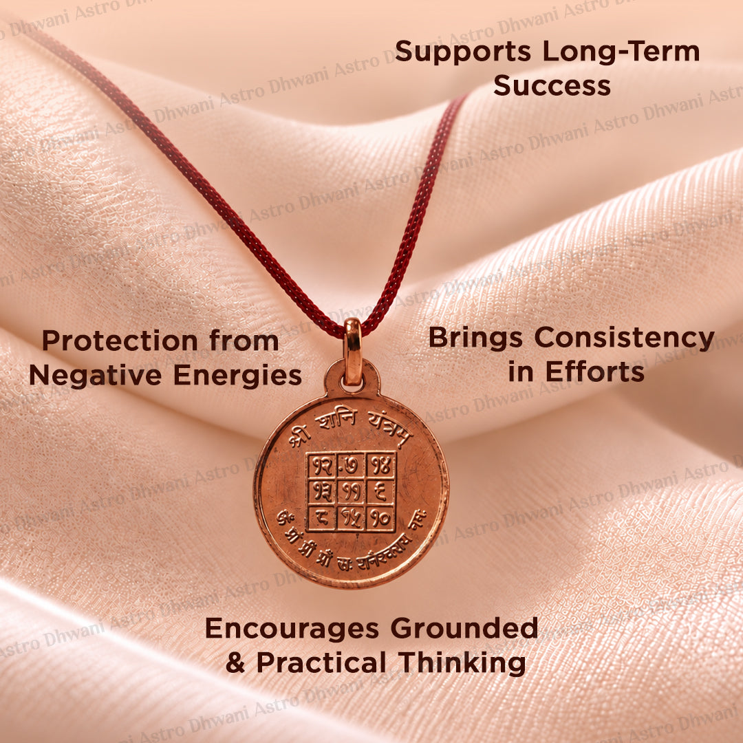 Copper Shani Yantra For Protection Stability Positivity