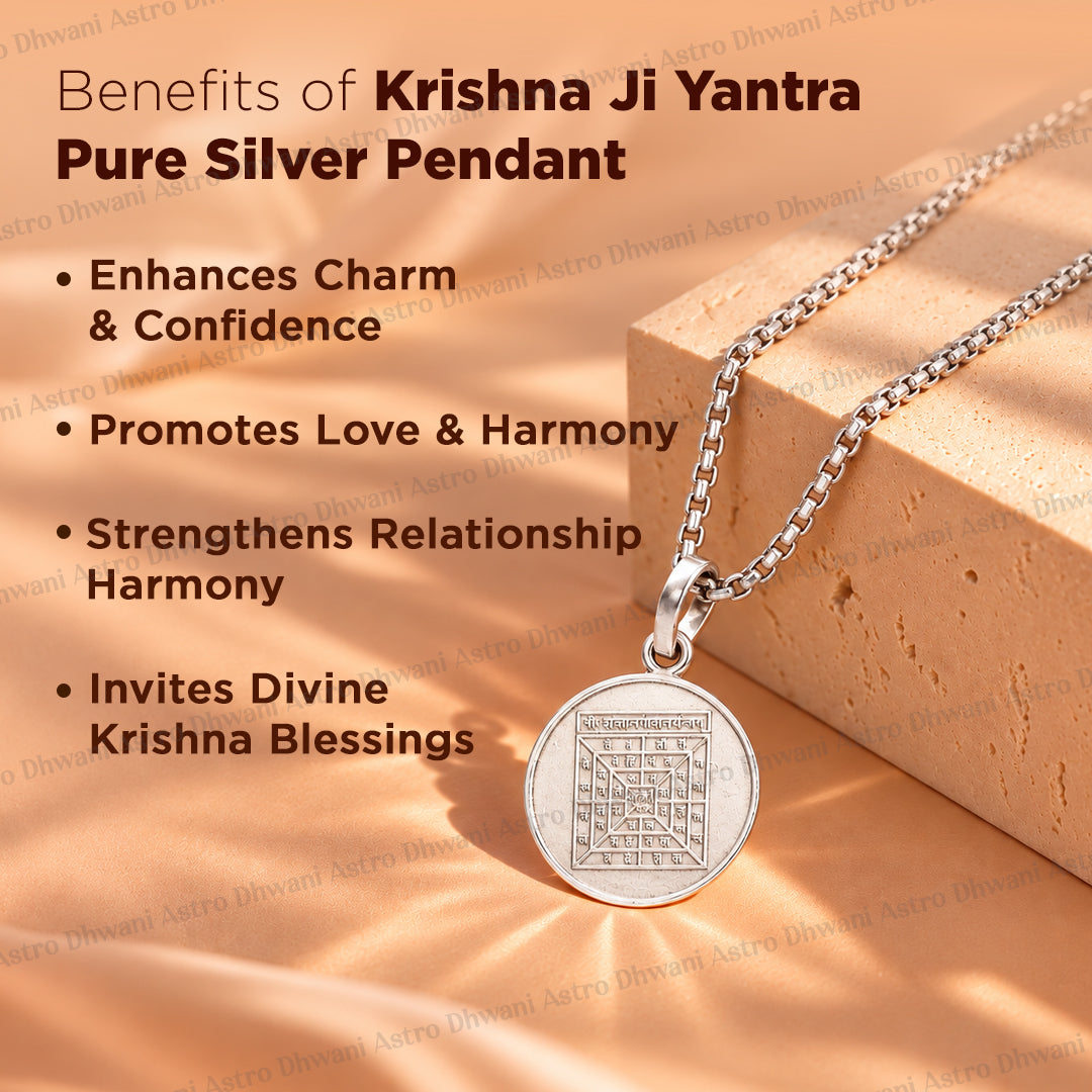 krishna ji Yantra (Pure Silver) – Abhimantrit
