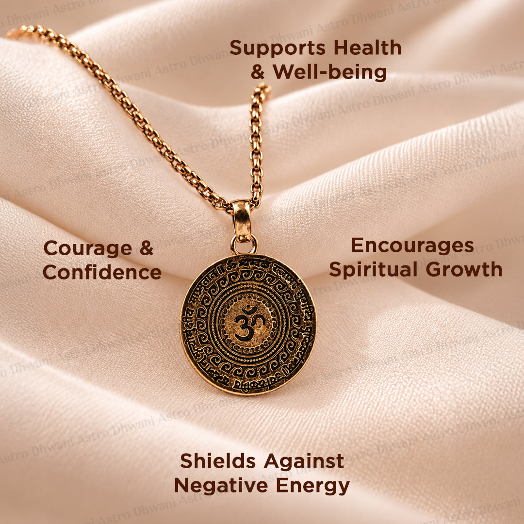 Om Mahamrityunjaya Mantra Pendant (Blessing & Protection) - Abhimantrit