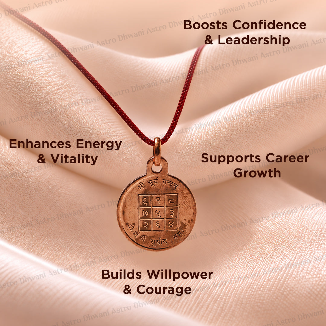 Copper Surya Yantra For Success Confidence Positive Energy