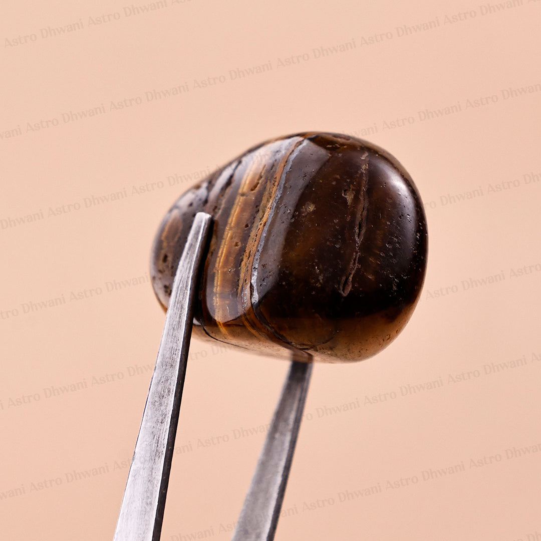 Tiger Eye Tumble ( Abhimantrit & Certified )