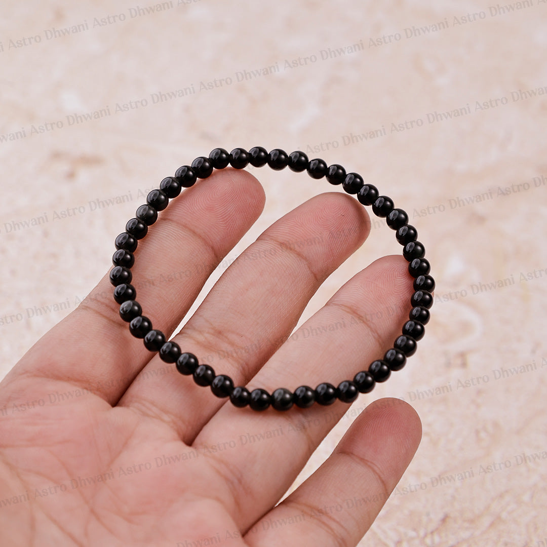 Remove Psychic Smog from Your Aura (Black Obsidian) Bracelet - Abhimantrit & Certified