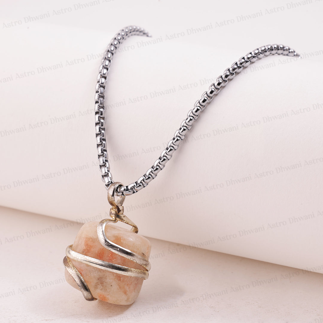 Sun Stone Wrapping Pendant - Abhimantrit