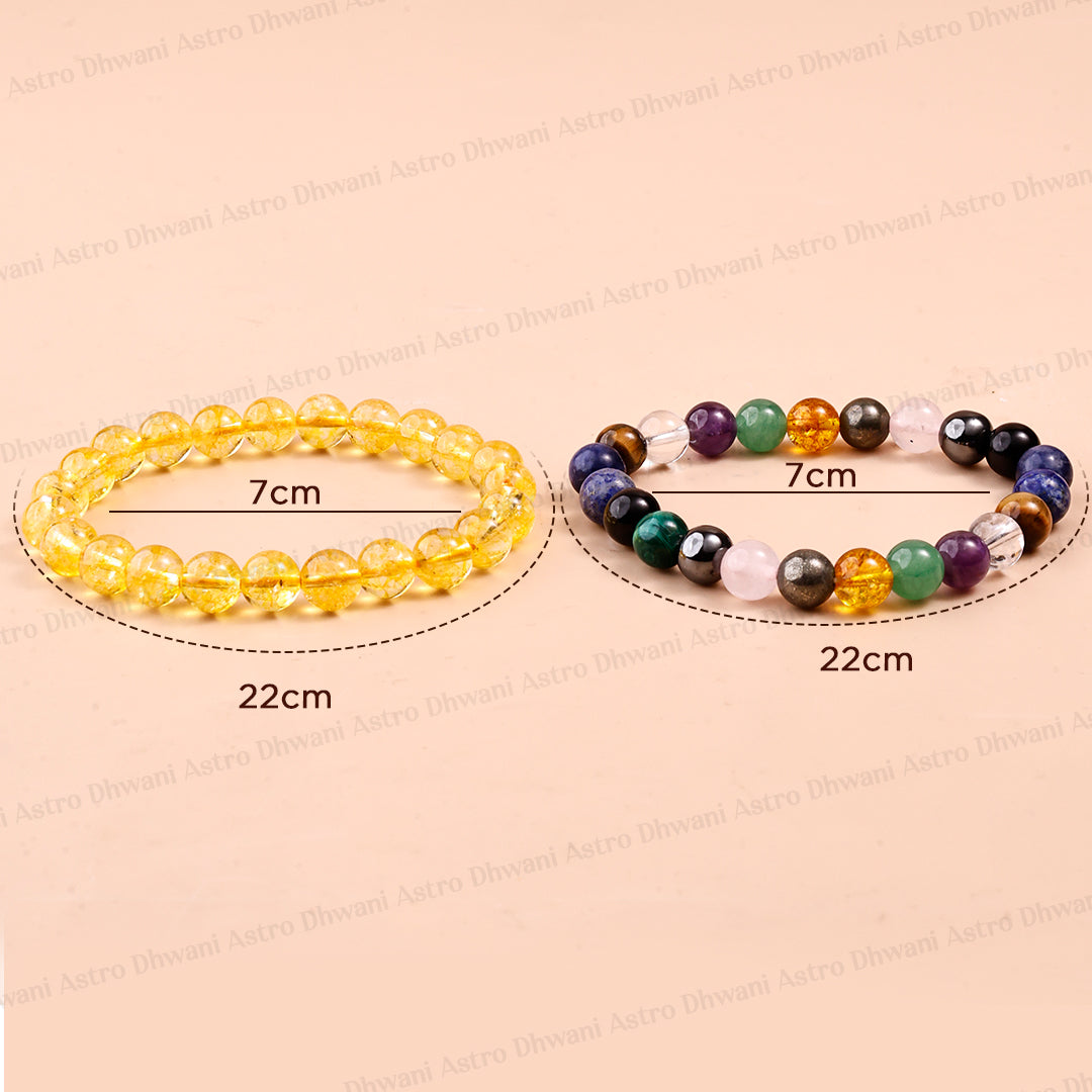 Sarkari Naukari ka Ramban: Govt & Competitive Exam & Yellow Citrine Bracelet - Abhimantrit & Certified