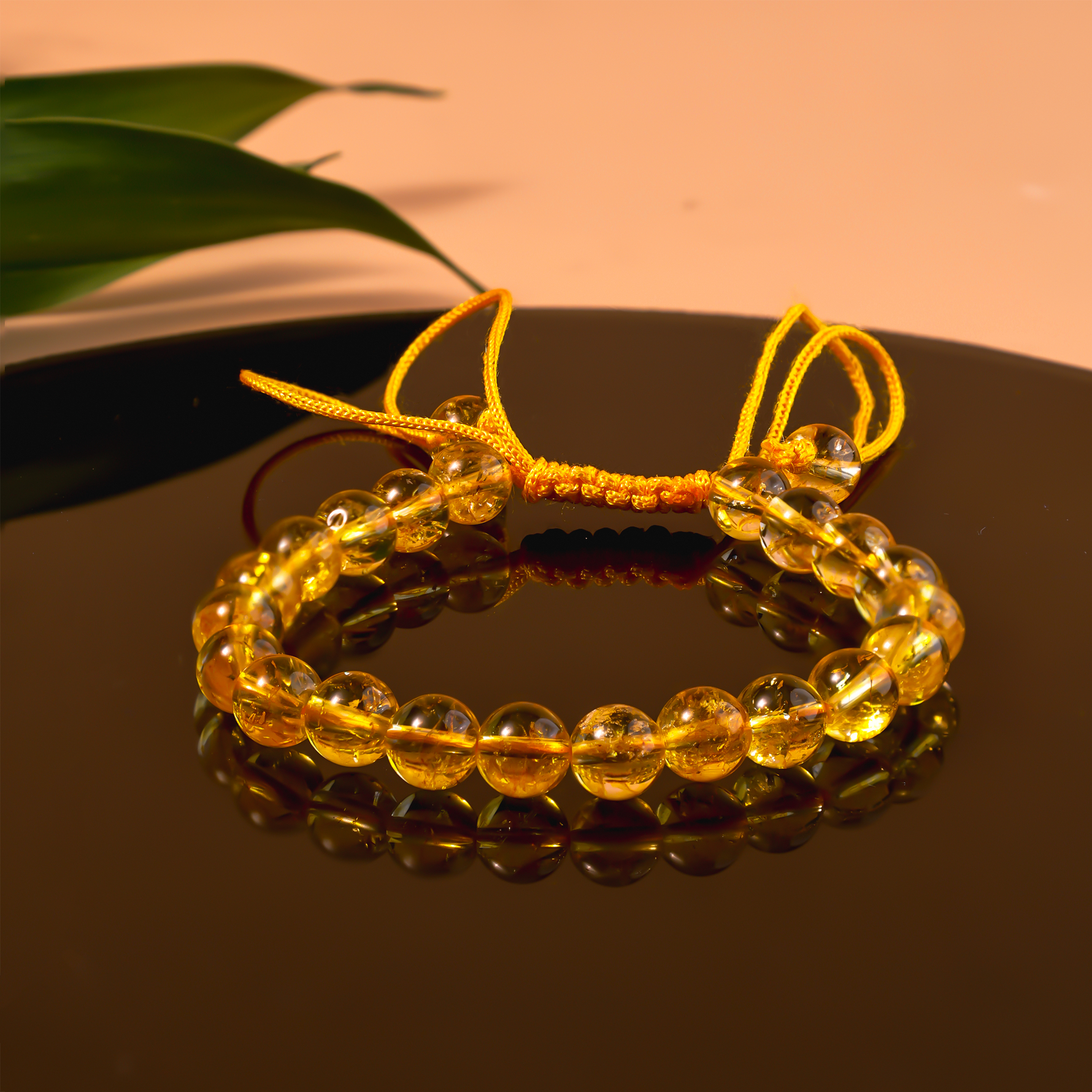 High Financial Status, Success in Job & Profession: Yellow Citrine Thread Bracelet - Abhimantrit & Certified