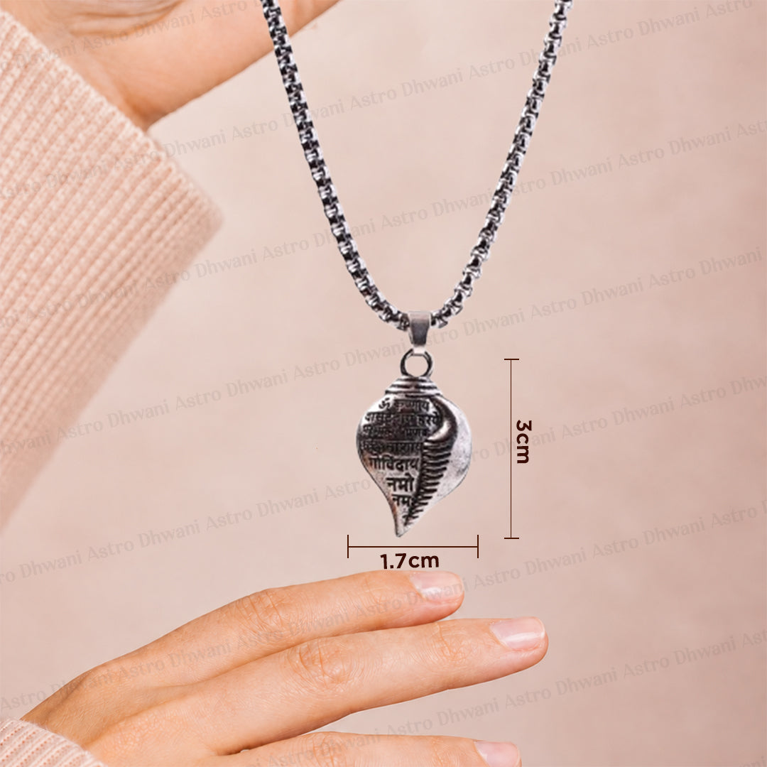Krishna Vasudevaya Mantra Shankh Pendant - Abhimantrit
