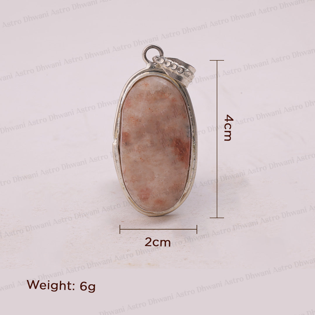 Sunstone Oval Pendant for Boosts Positive Energy & Confidence