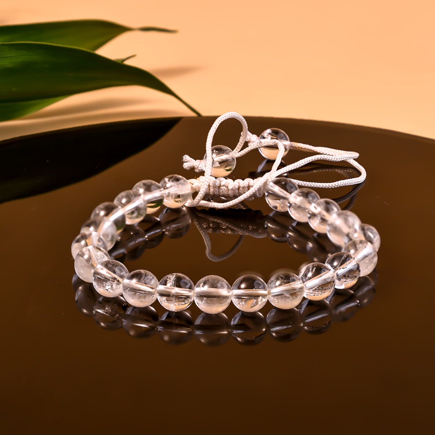 Removes Depression, Anger & Anxiety: Clear Quartz Thread Bracelet - Abhimantrit & Certified