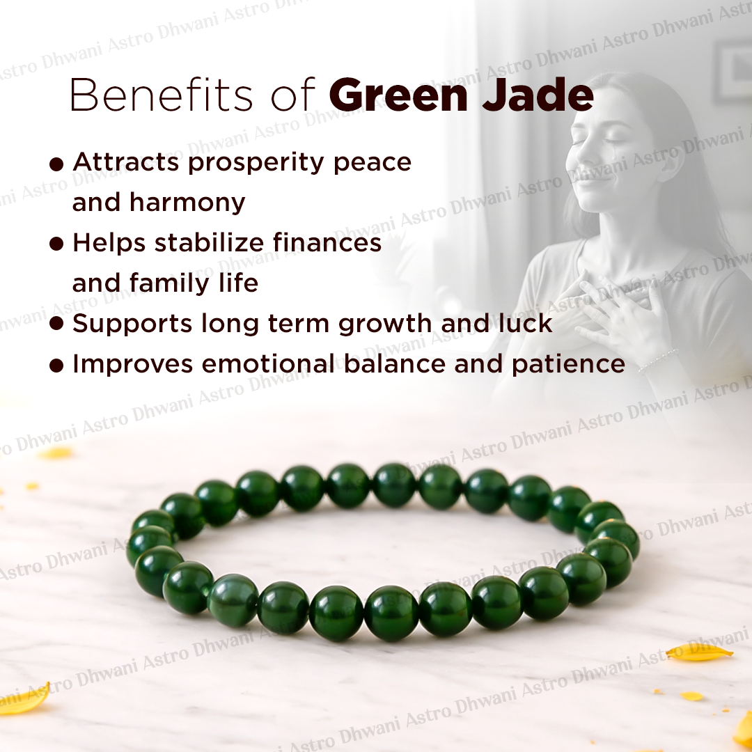 Green Jade Bracelet for Luck, Positivity & Emotional Balance