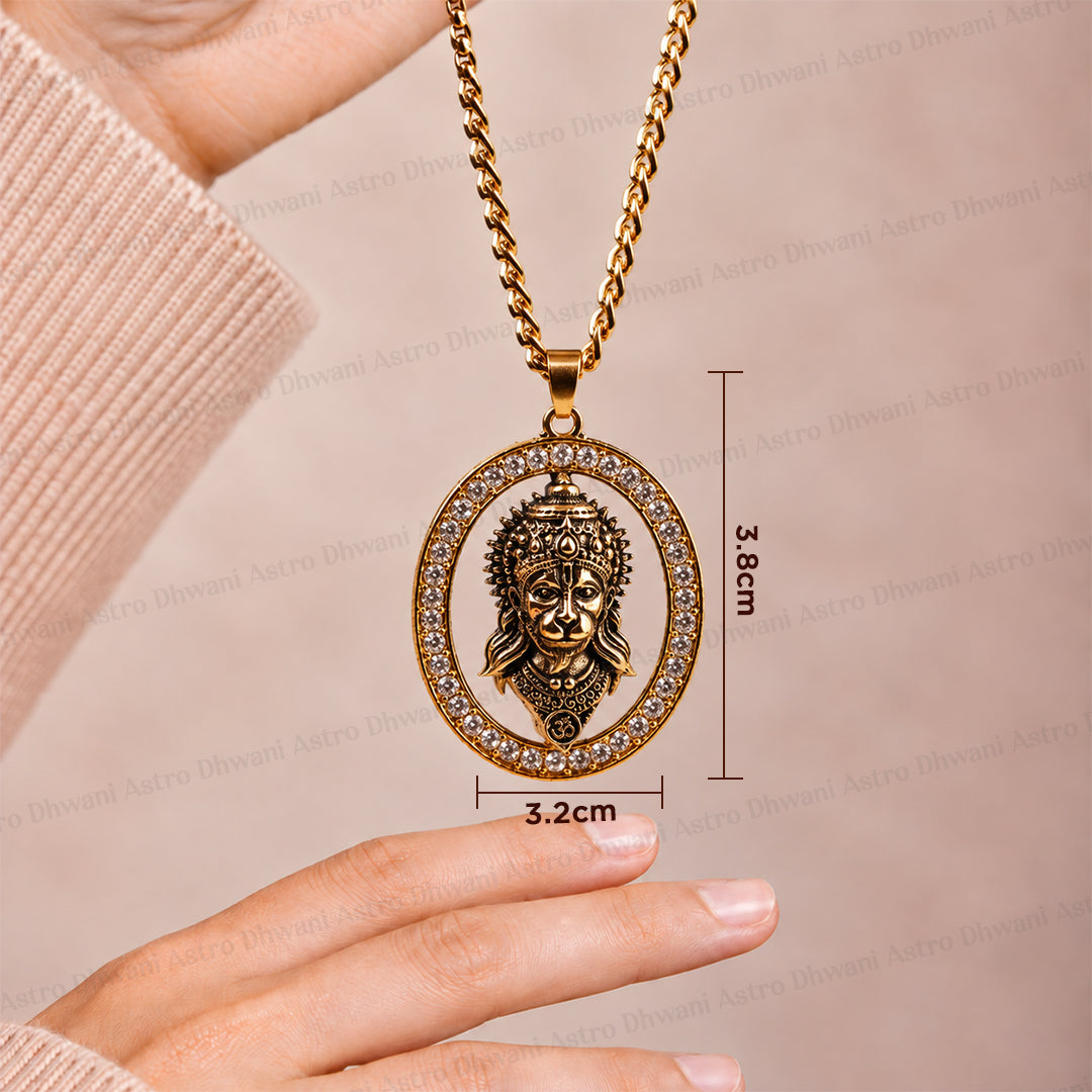 Golden Hanuman Ji Pendant (Blessing & Protection) - Abhimantrit