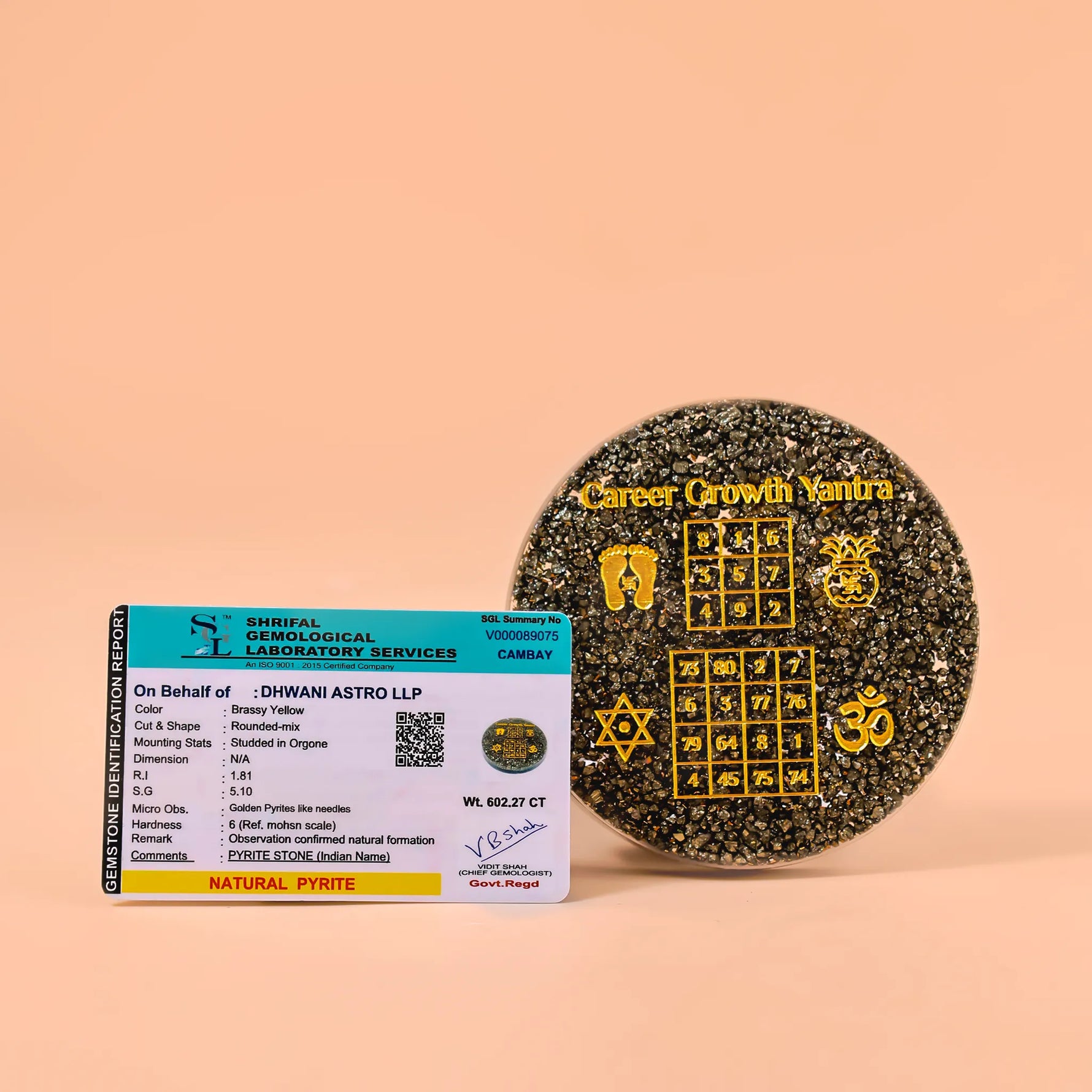 Pyrite Career Growth Yantra